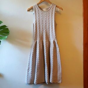 Anthropologie Flared & Cabled Sweater dress size S Far Away From Close